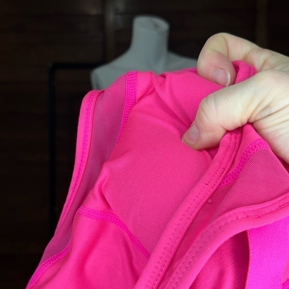 Fabletics, medium pink, stretchy, sheer parts cut outs, chest support - Picture 3 of 5